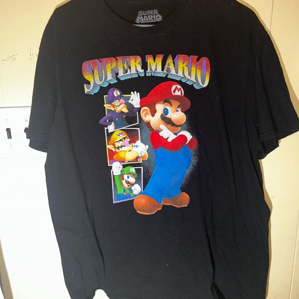 Nintendo Super Mario Black Graphic T-Shirt
